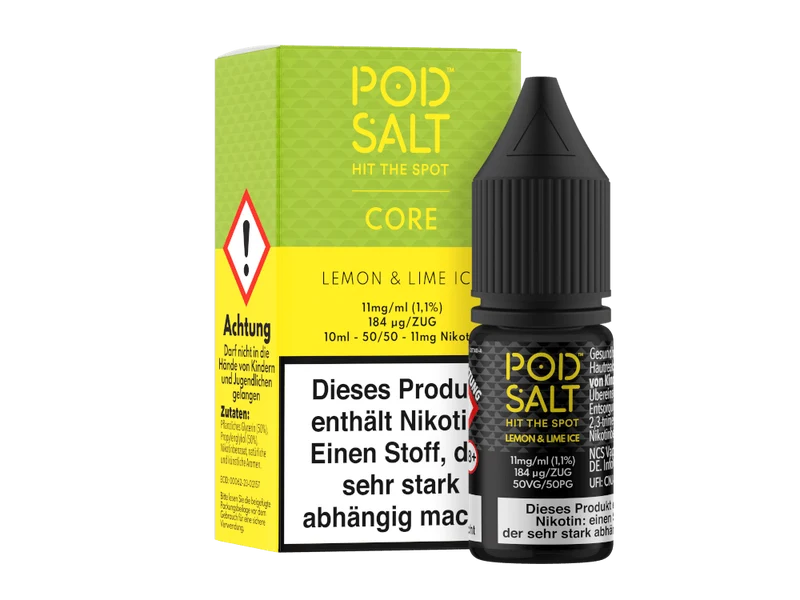 Pod Salt Core - Lemon & Lime Ice - 10ml Fertigliquid (Nikotinsalz)