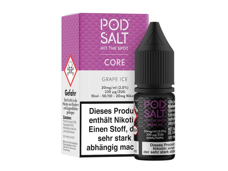 Pod Salt Core - Grape Ice - 10ml Fertigliquid (Nikotinsalz)