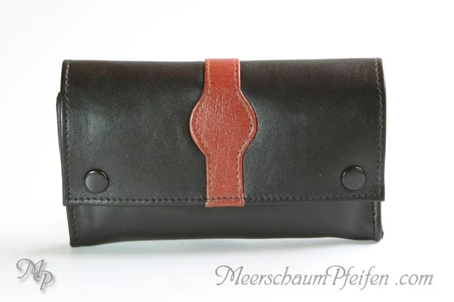 Tabakbeutel / Stellbeutel schwarz / braun - gross