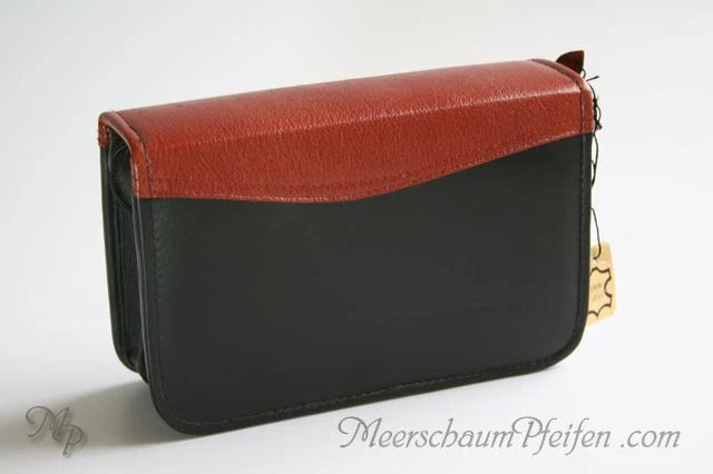 Pfeifentasche sw/braun für 2 Pfeifen, inkl. Tabakbeutel