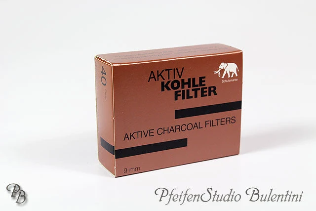 Pfeifenfilter WHITE ELEPHANT 9mm Aktivkohlefilter, 40Stk