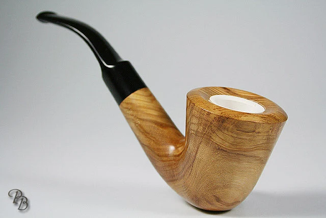 Olivenholzpfeife mit Meerschaumeinsatz GASPARINI 525