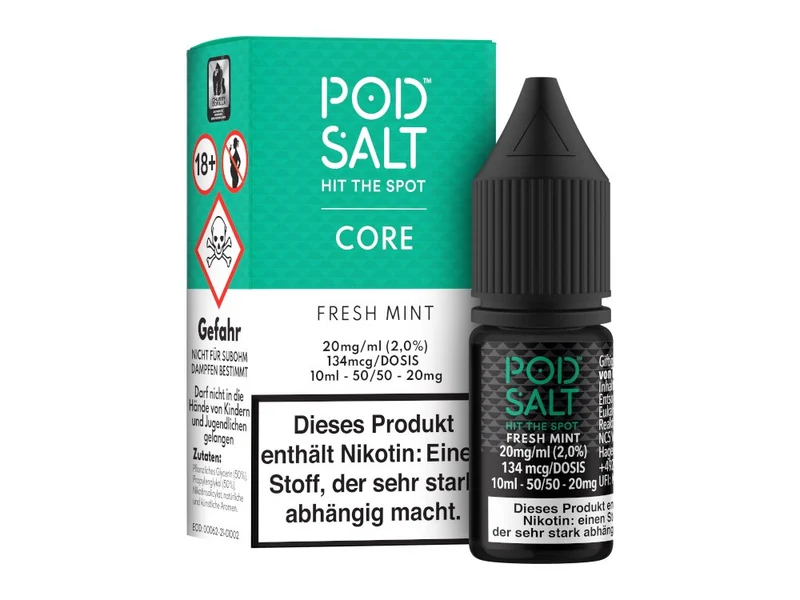Pod Salt Core - Fresh Mint - 10ml Fertigliquid (Nikotinsalz)