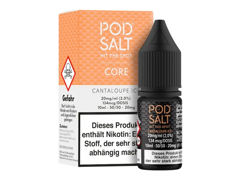 Pod Salt Core - Cantaloupe Ice - 10ml Fertigliquid (Nikotinsalz)