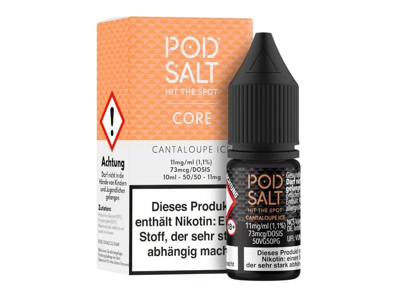 Pod Salt Core - Cantaloupe Ice - 10ml Fertigliquid (Nikotinsalz)