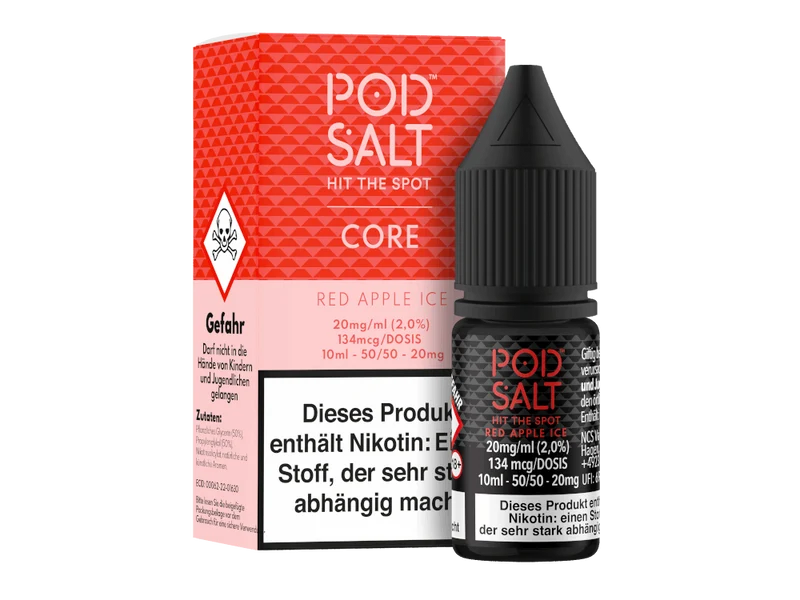 Pod Salt Core - Red Apple Ice - 10ml Fertigliquid (Nikotinsalz)