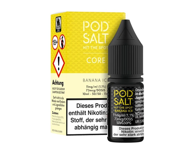 Pod Salt Core - Banana Ice - 10ml Fertigliquid (Nikotinsalz)