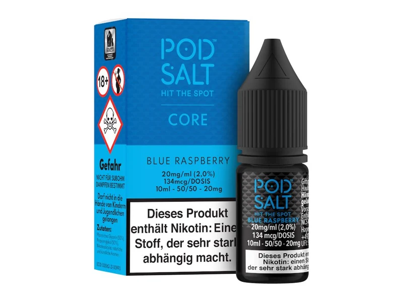 Pod Salt Core - Blue Raspberry -10ml Fertigliquid (Nikotinsalz)