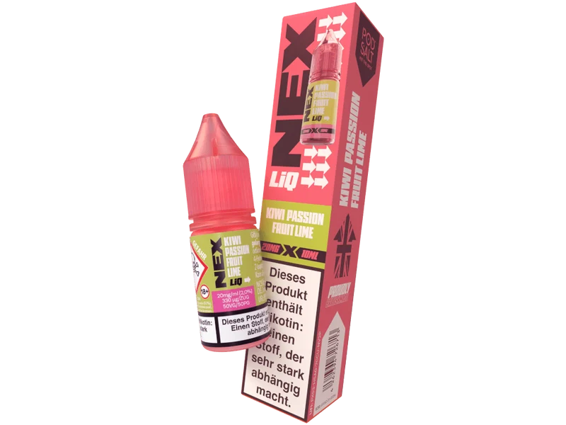 Pod Salt - NexLiq - Kiwi Passionfruit Lime - 10ml Fertigliquid (Nikotinfrei/Nikotinsalz)