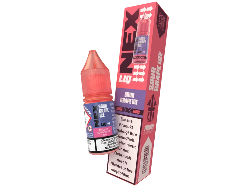 Pod Salt - NexLiq - Sour Grape Ice - 10ml Fertigliquid (Nikotinfrei/Nikotinsalz)
