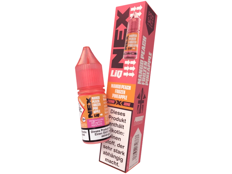 Pod Salt - NexLiq - Mango Peach Frozen Pineapple - 10ml Fertigliquid (Nikotinfrei/Nikotinsalz)