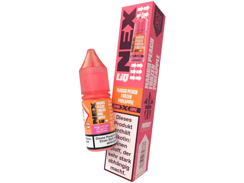 Pod Salt - NexLiq - Mango Peach Frozen Pineapple - 10ml Fertigliquid (Nikotinfrei/Nikotinsalz)