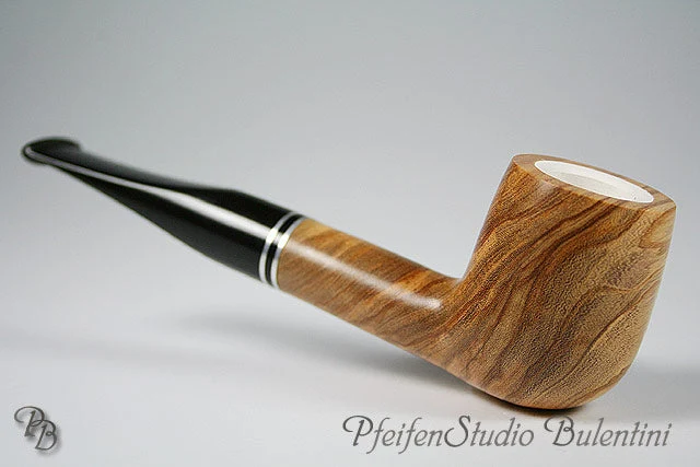 Olivenholz Pfeife mit Meerschaumeinsatz PASSATORE 515