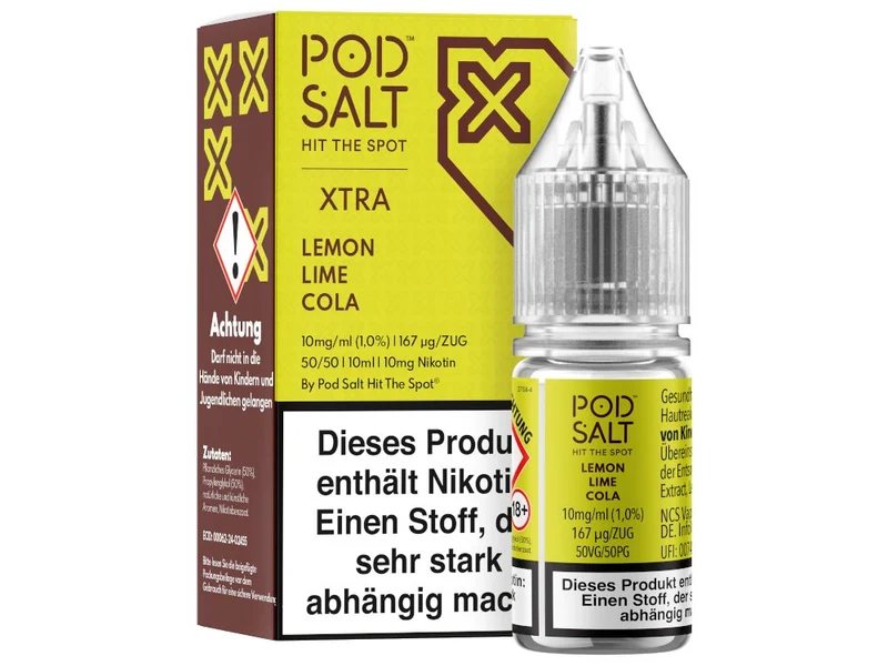 Pod Salt X - Lemon Lime Cola - 10ml Fertigliquid (Nikotinsalz)