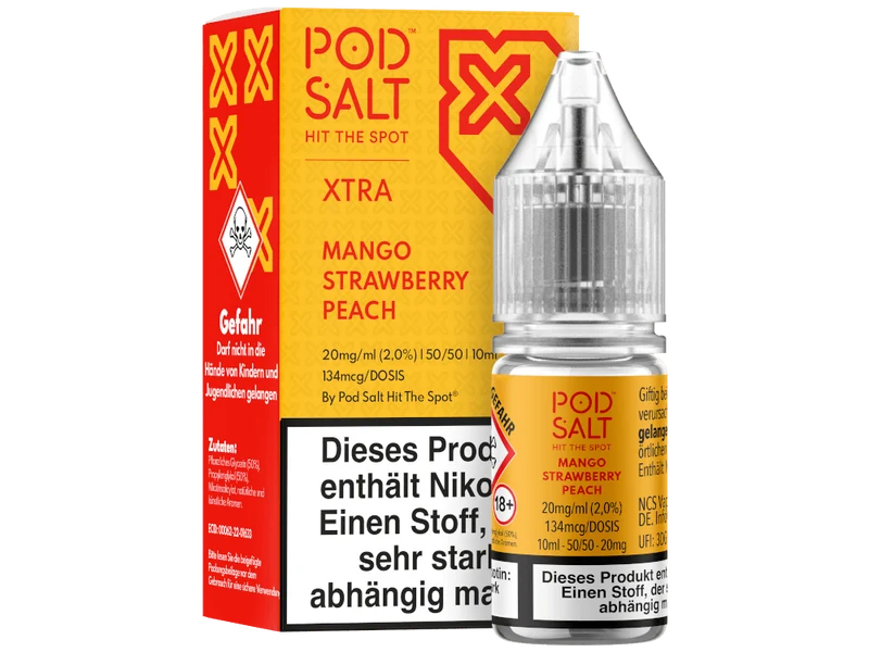 Pod Salt X Mango Strawberry Peach Nikotinsalz Liquid