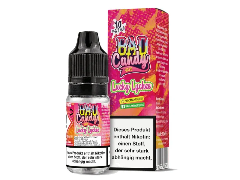 Bad Candy Liquids - Lucky Lychee - 10ml Fertigliquid (Nikotinsalz)