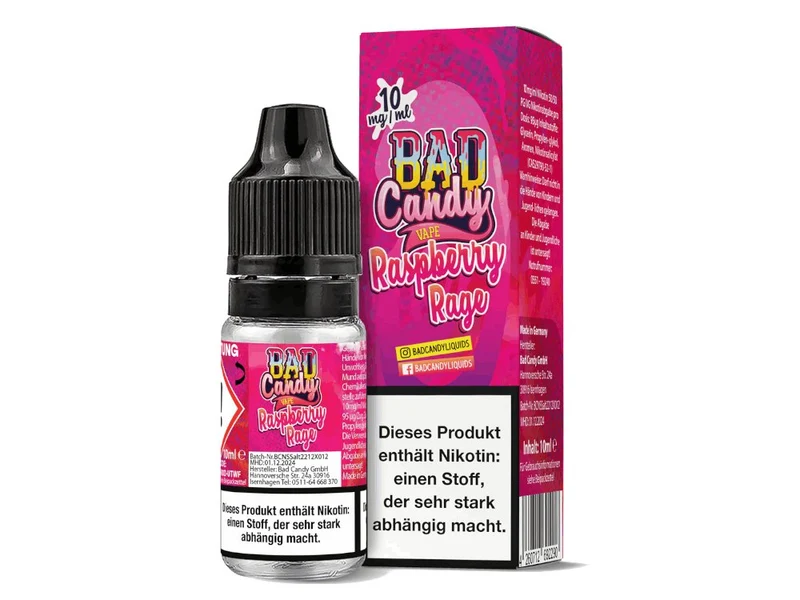 Bad Candy Liquids - Raspberry Rage - 10ml Fertigliquid (Nikotinsalz)