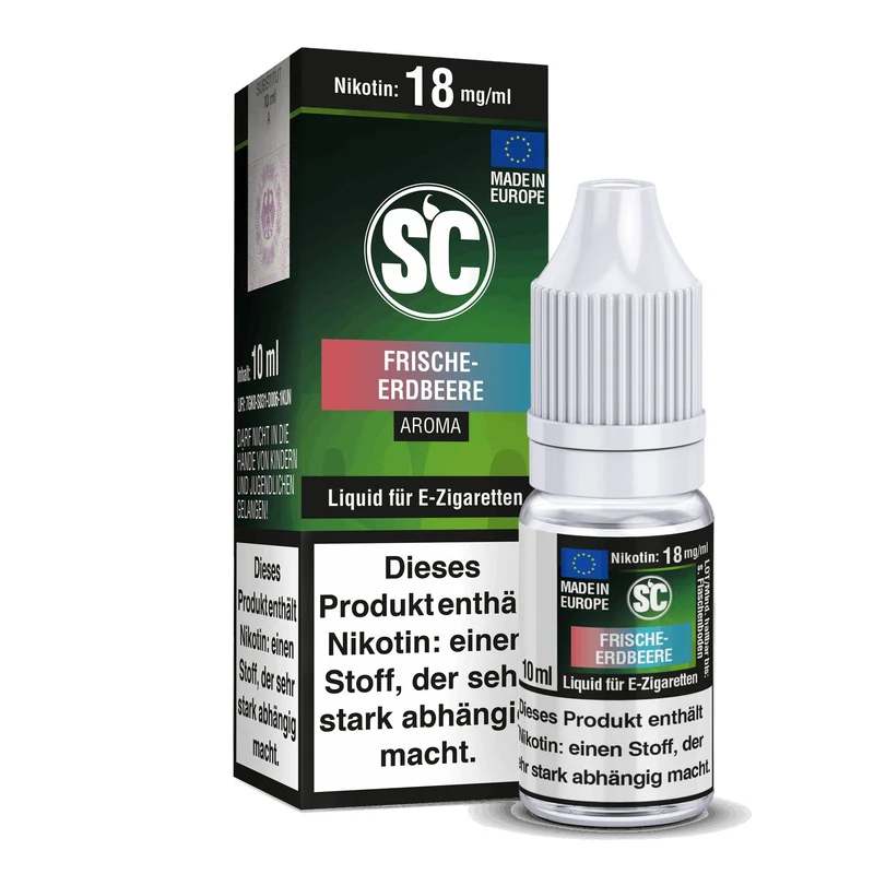 SC - Frische Erdbeere - 10ml Fertigliquid (Nikotinfrei/Nikotin)