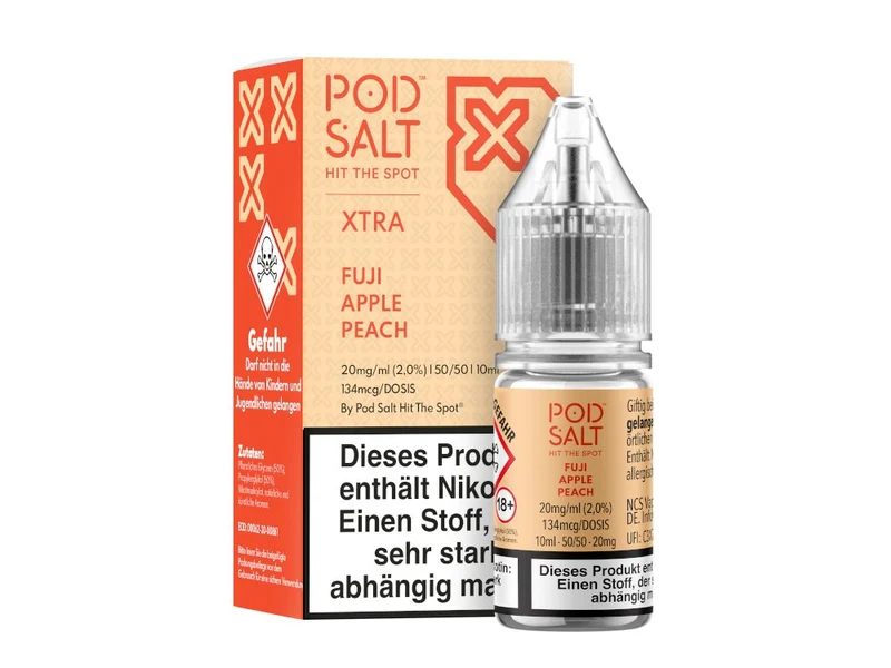 Pod Salt X - Fuji Apple Peach - 10ml Fertigliquid (Nikotinsalz)