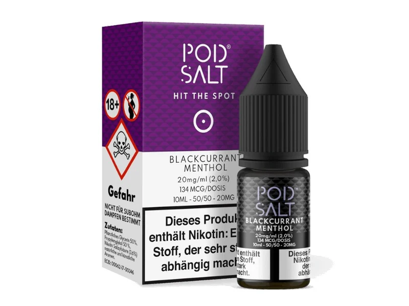 Pod Salt - Blackcurrant Menthol - 10ml Fertigliquid (Nikotinsalz)