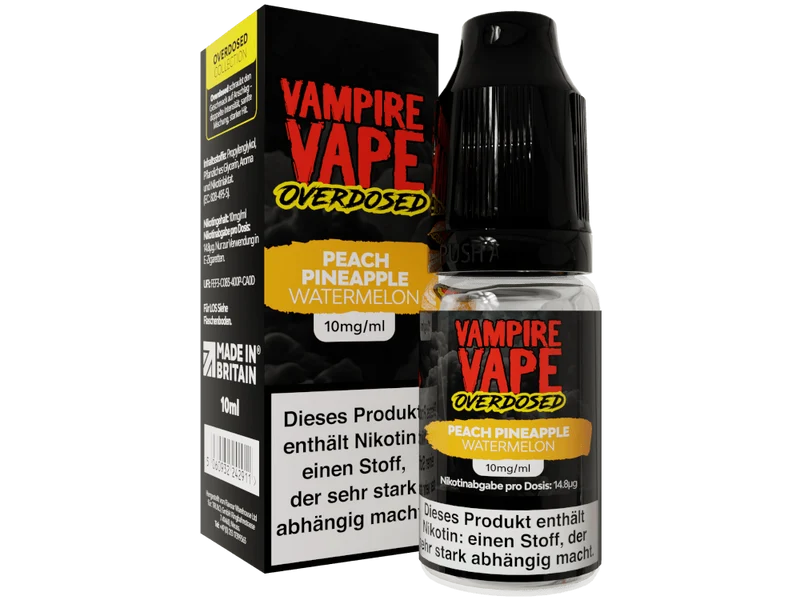Vampire Vape Peach Pineapple Watermelon Overdosed Nikotinsalz Liquid