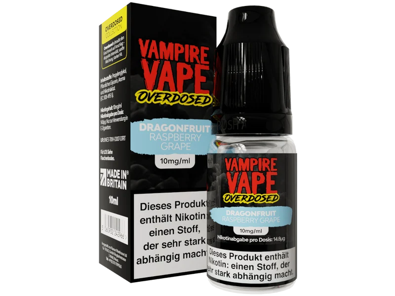 Vampire Vape Dragonfruit Raspberry Grape Overdosed Nikotinsalz Liquid