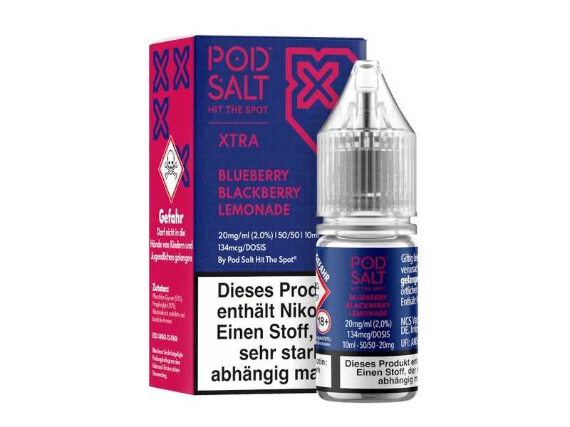 Pod Salt X - Blueberry Blackberry Lemonade - 10ml Fertigliquid (Nikotinsalz)