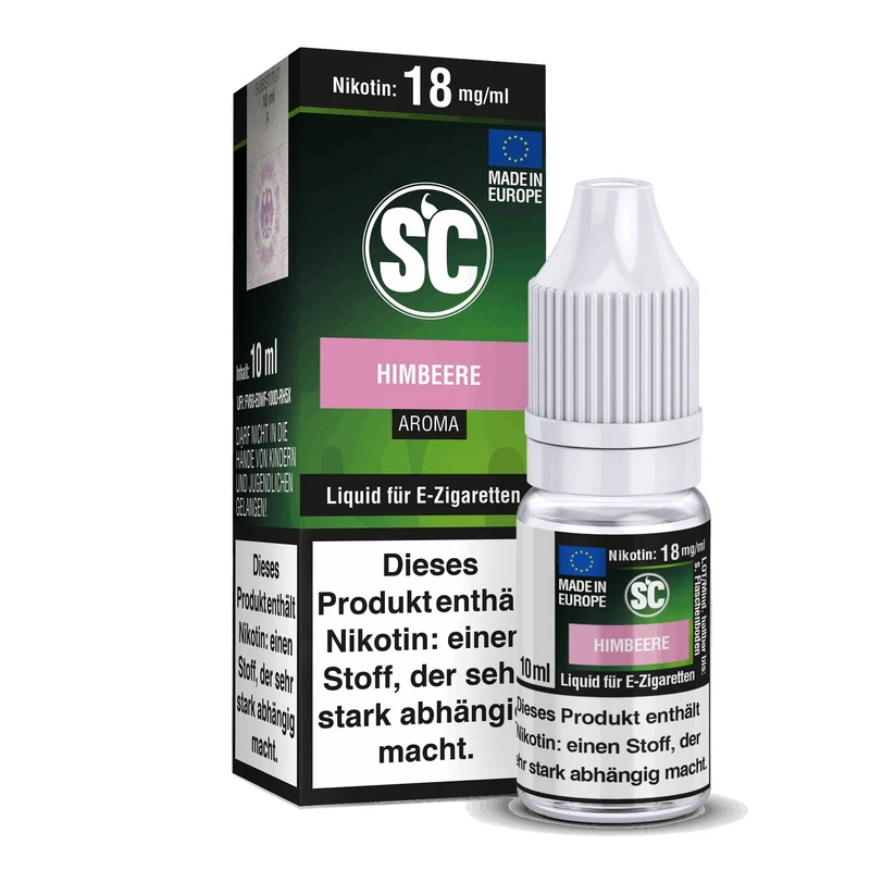 SC - Himbeere - 10ml Fertigliquid (Nikotinfrei/Nikotin)