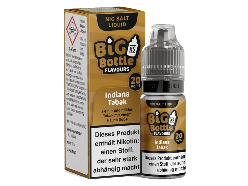 Big Bottle - Indiana Tabak - 10ml Fertigliquid (Nikotinsalz)
