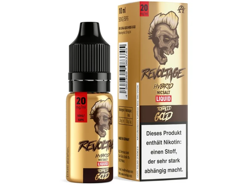 Revoltage - Tobacco Gold - 10ml Fertigliquid (Hybrid Nikotinsalz)