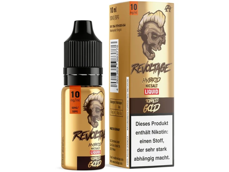 Revoltage - Tobacco Gold - 10ml Fertigliquid (Hybrid Nikotinsalz)