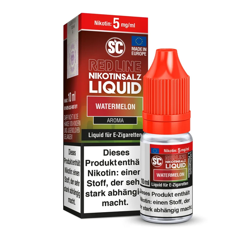 SC - Red Line Watermelon - 10ml Fertigliquid (Nikotinfrei/Nikotinsalz)