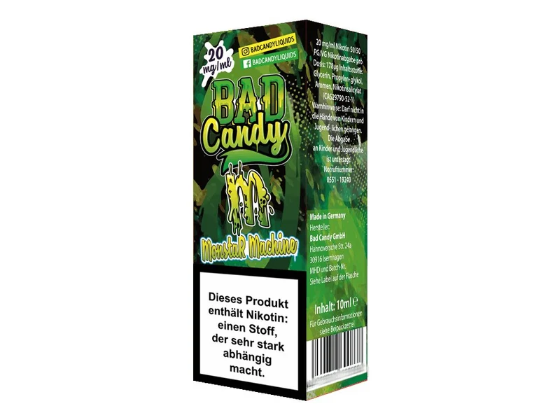 Bad Candy Liquids - Monstar Machine - 10ml Fertigliquid (Nikotinsalz)