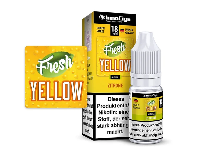 InnoCigs - Fresh Yellow Zitrone - 10ml Fertigliquid (Nikotinfrei/Nikotin)