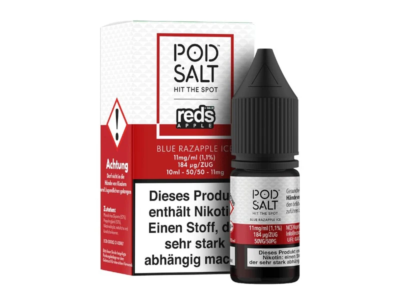 Pod Salt Fusion - Blue Razapple Ice - 10ml Fertigliquid (Nikotinsalz)