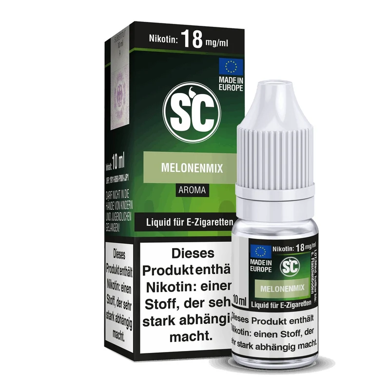 SC - Melonenmix - 10ml Fertigliquid (Nikotinfrei/Nikotin)