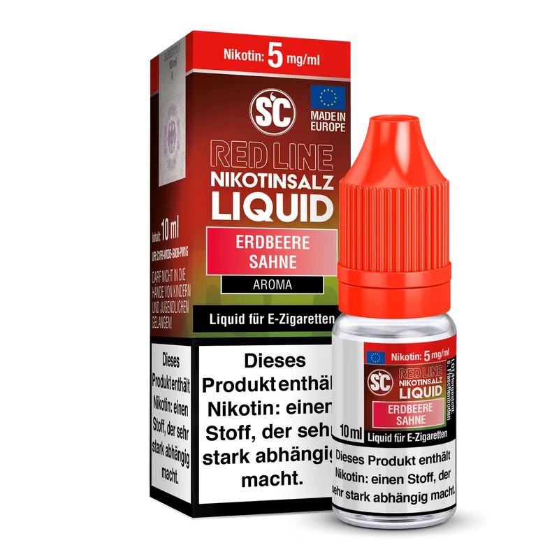 SC Red Line Erdbeere Sahne Nikotinsalz Liquid