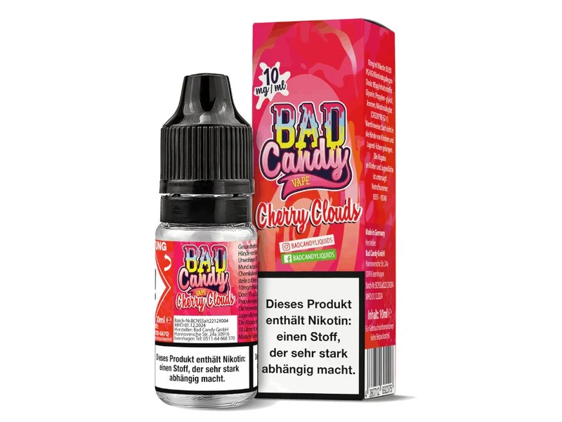 Bad Candy Liquids - Cherry Cloud - 10ml Fertigliquid (Nikotinsalz)