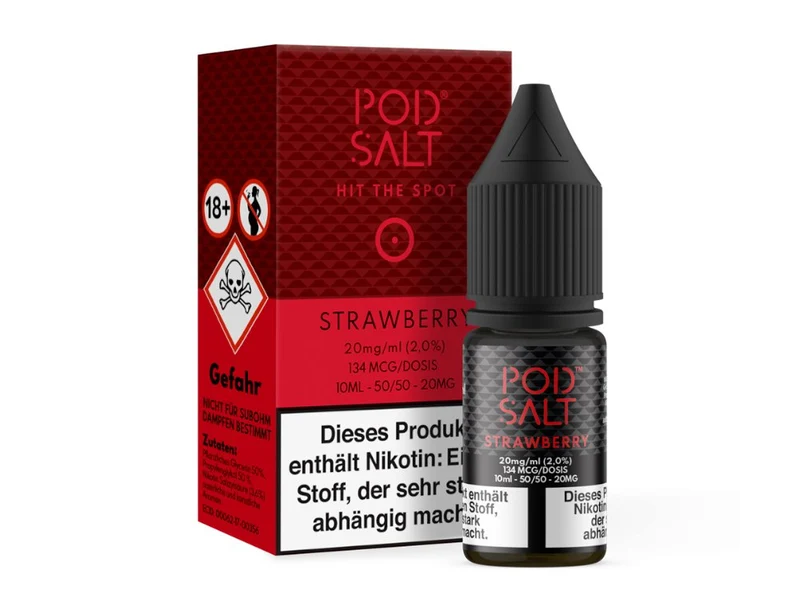Pod Salt - Strawberry - 10ml Fertigliquid (Nikotinsalz)