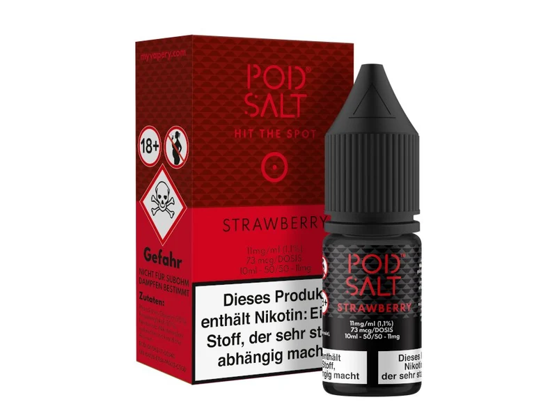 Pod Salt - Strawberry - 10ml Fertigliquid (Nikotinsalz)