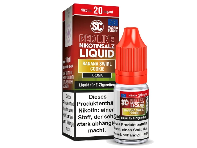 SC - Red Line - Banana Swirl Cookie - 10ml Fertigliquid (Nikotinfrei/Nikotinsalz)