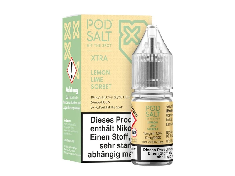 Pod Salt X - Lemon Lime Sorbet - 10ml Fertigliquid (Nikotinsalz)