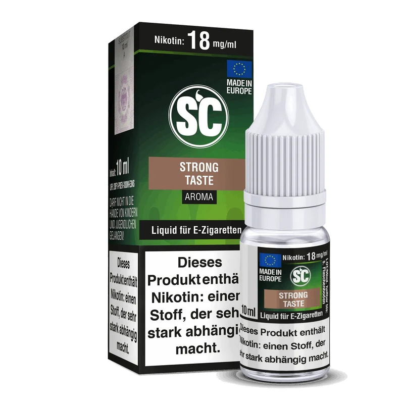 SC - Strong Taste Tabak - 10ml Fertigliquid (Nikotinfrei/Nikotin)