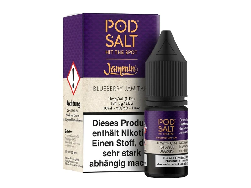 Pod Salt Fusion - Blueberry Jam Tart - 10ml Fertigliquid (Nikotinsalz)