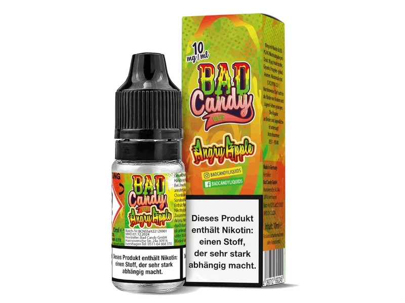 Bad Candy Liquids - Angry Apple - 10ml Fertigliquid (Nikotinsalz)