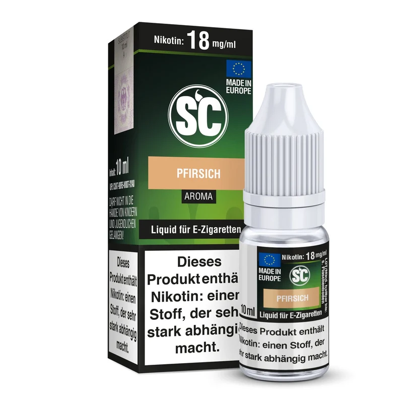 SC - Pfirsich - 10ml Fertigliquid (Nikotinfrei/Nikotin)