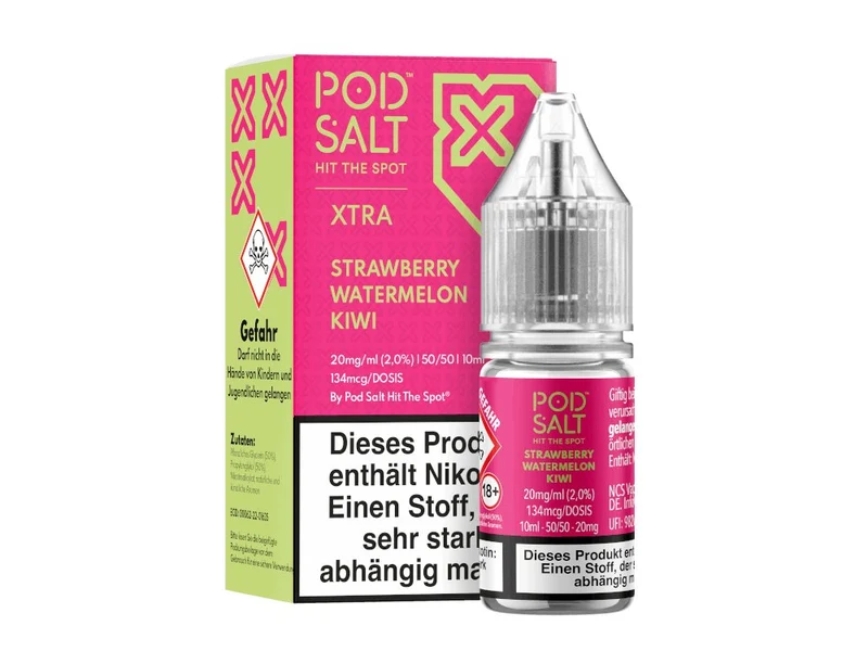 Pod Salt X - Strawberry Watermelon Kiwi - 10ml Fertigliquid (Nikotinsalz)
