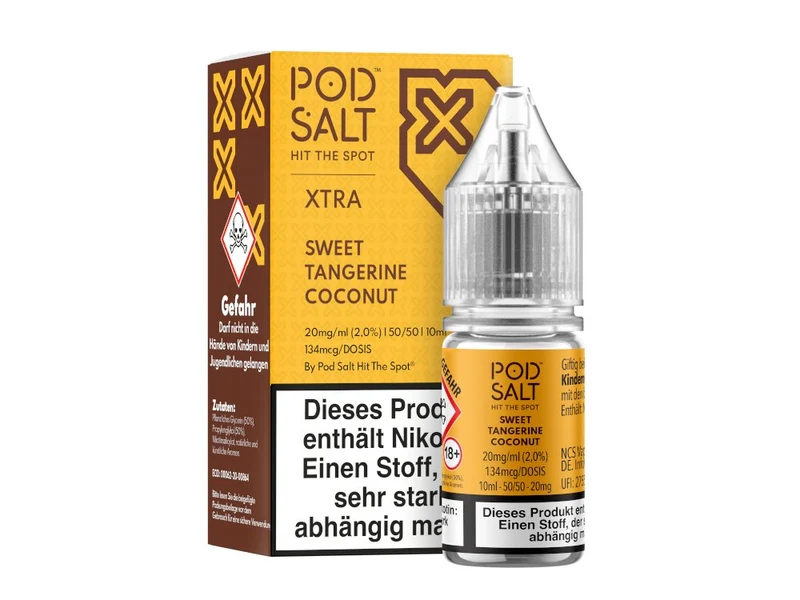 Pod Salt X - Sweet Tangerine Coconut - 10ml Fertigliquid (Nikotinsalz)