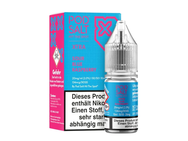 Pod Salt X - Sour Blue Raspberry - 10ml Fertigliquid (Nikotinsalz)