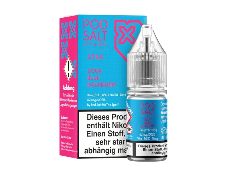 Pod Salt X - Sour Blue Raspberry - 10ml Fertigliquid (Nikotinsalz)